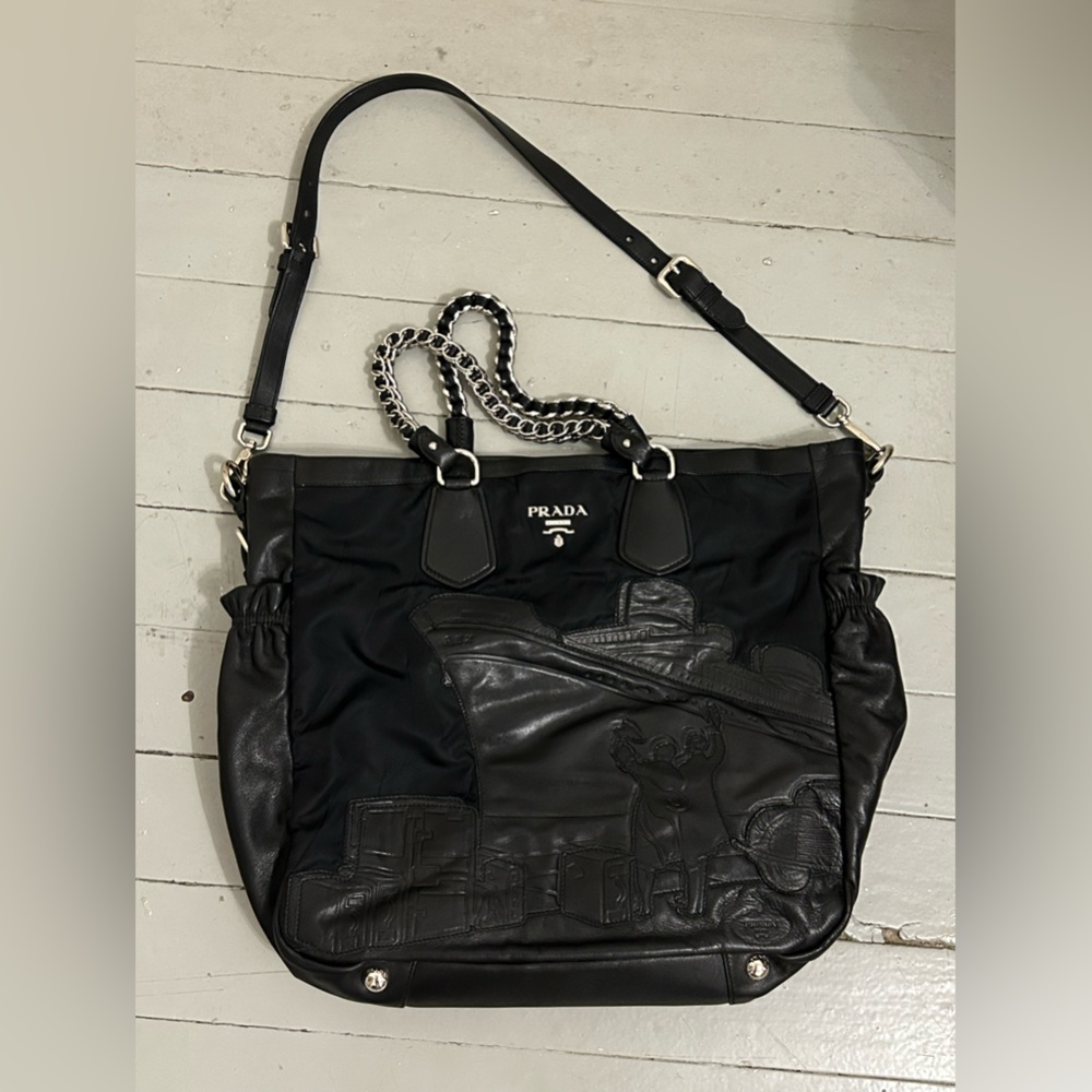 PRADA - RARE Limited Edition Canvas and Leather Handbag